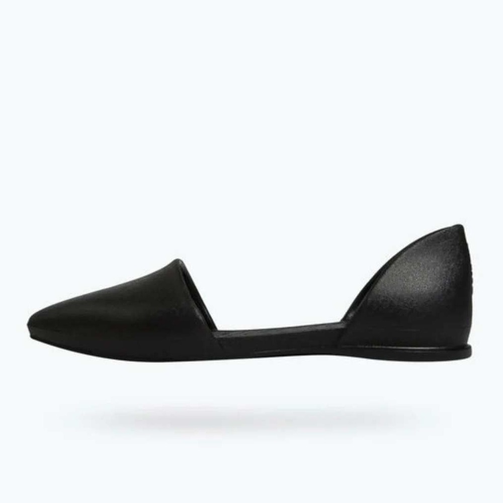 Native Audrey Flats Women Size 5 Jiffy Black D'Orsay Pointed Toe 11304800-1000